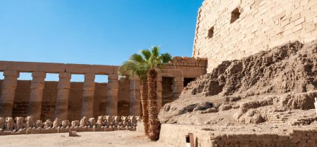 Photo for EGYPT,  LUXOR - MARCH 01, 2019:  restored ruins of an ancient Egyptian temple in Luxor, Egypt, Karnak - Royalty Free Image