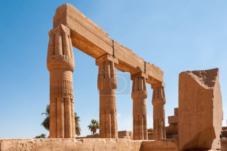 Photo for EGYPT,  LUXOR - MARCH 01, 2019:  restored ruins of an ancient Egyptian temple in Luxor, Egypt - Royalty Free Image