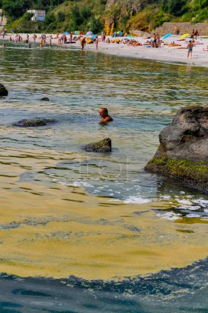 Foto de (Nodularia spumigena), desastre ecológico, una floración tóxica de algas azul-verdes en el Mar Negro - Imagen libre de derechos
