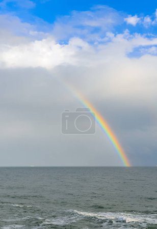 Photo for Multicolored rainbow over the sea, Black Sea - Royalty Free Image