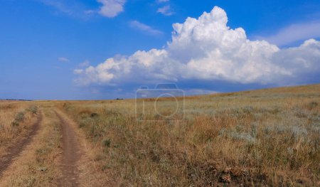 Photo for Thunderstorm clouds over the Crimean Peninsula in summer - Royalty Free Image