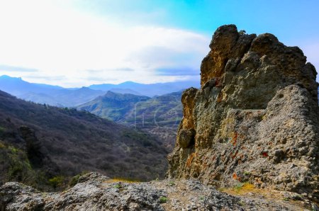 Foto de Kara-Dag, vista de las montañas del antiguo volcán Karadag, Kurortne, Crimea - Imagen libre de derechos
