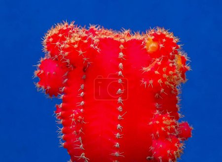 Téléchargez les photos : Gymnocalycium mihanovichii var. friedrichii rubrum form, une forme de cactus sans chlorophylle greffée sur une autre espèce de cactus - en image libre de droit
