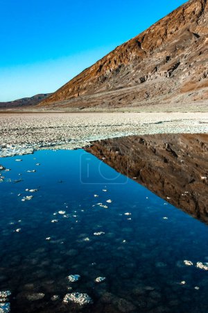 gypersaline dry lake in the Death Valley Salt Desert, Death Valley National Park, California