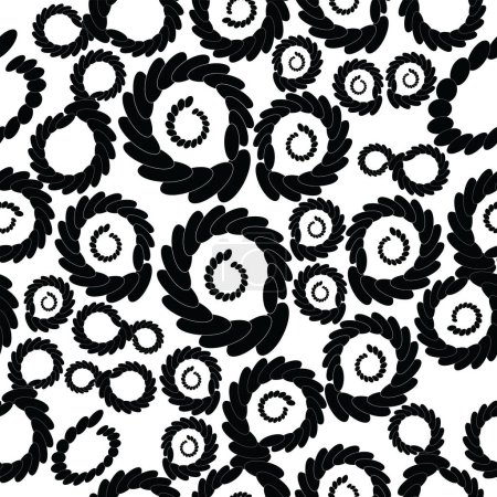 Geometric paisley design made with ovals seamless; vector illustration
