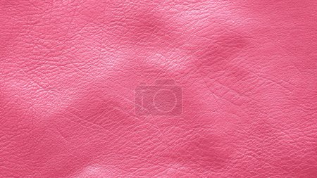 Téléchargez les photos : Texture froissée de peau de vache rose, gros plan. Fond cuir. - en image libre de droit