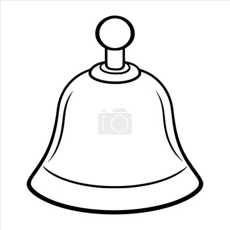 Photo for Elevate design with a sleek bell outline icon vector - Royalty Free Image