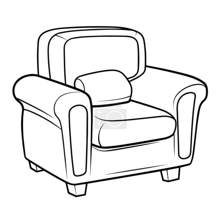 Photo for Experience timeless style with a detailed armchair icon in vector format, ideal for diverse design projects. - Royalty Free Image