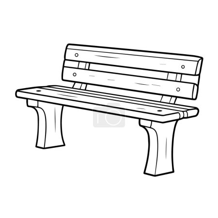 Photo for Elevate your projects with a simple and detailed bench icon in vector format, suitable for various design needs. - Royalty Free Image