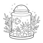 Dive into creativity with an intricately designed aquarium icon in vector format, perfect for diverse applications.