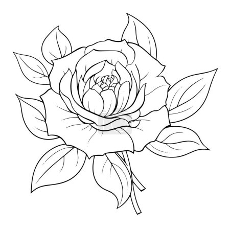 Photo for Sleek flower outline icon in scalable vector format for easy use. - Royalty Free Image