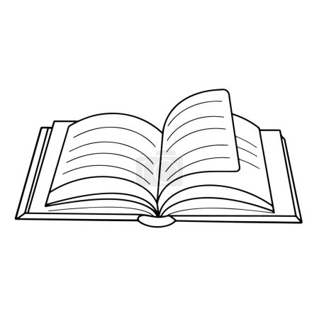 Sleek book outline icon in scalable vector format.