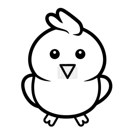 Photo for Sleek chicken outline icon in scalable vector format for easy use. - Royalty Free Image