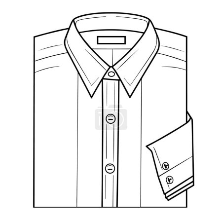 Vector illustration of a business shirt outline icon, ideal for corporate projects.