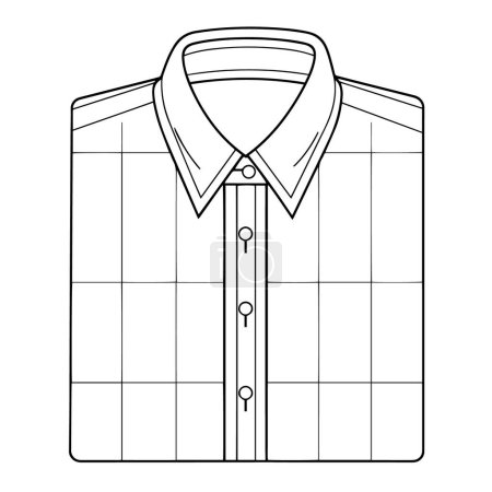 Vector illustration of a business shirt outline icon, ideal for corporate projects.