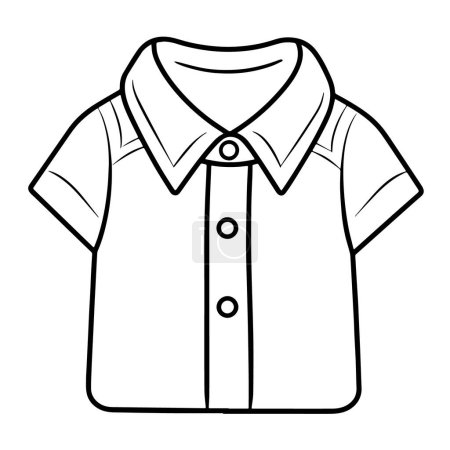Vektor-Abbildung eines Umrisssymbols für Businesshemden, ideal für Unternehmensprojekte.