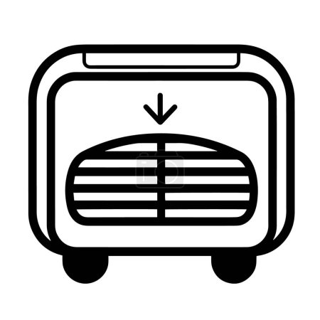 Sleek air cooling outline icon in scalable vector format.