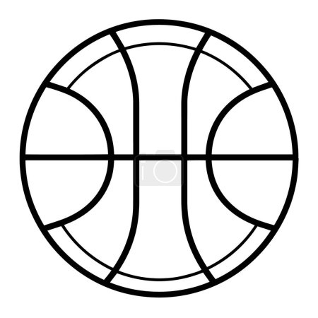 Photo for Vector illustration of a minimalist basketball outline icon. - Royalty Free Image