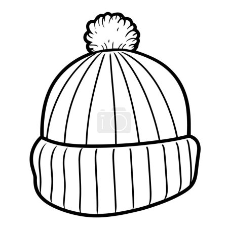 Photo for Vector illustration of a sleek beanie outline icon, perfect for fashion-themed projects. - Royalty Free Image
