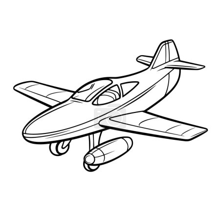 Photo for Vector illustration of a minimalist glider outline icon, perfect for flying-themed projects. - Royalty Free Image