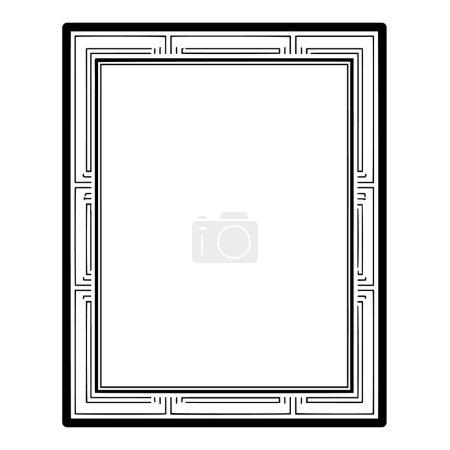 Photo for Vector illustration of sophisticated art deco label frame outline. - Royalty Free Image