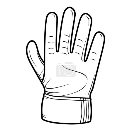 Vector illustration of a minimalist glove outline icon, ideal for winter wear.