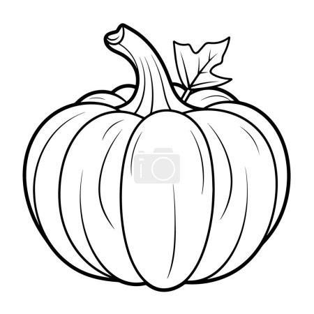 Photo for Vector illustration of a minimalist pumpkin outline icon, perfect for seasonal themes. - Royalty Free Image