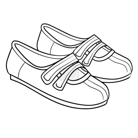 Photo for Vector illustration of minimalist shoes outline icon, ideal for footwear projects. - Royalty Free Image