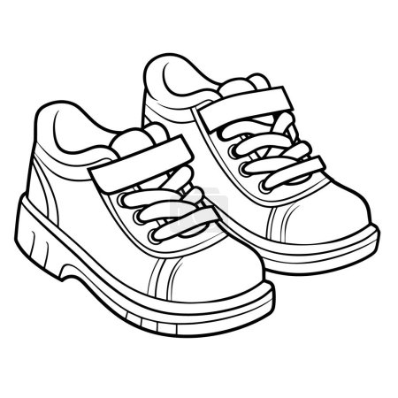 Photo for Vector illustration of minimalist shoes outline icon, ideal for fashion. - Royalty Free Image