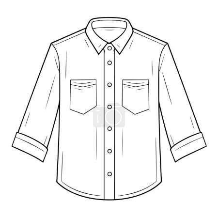 Photo for Vector illustration of a minimalist men's clothing outline icon, perfect for apparel. - Royalty Free Image