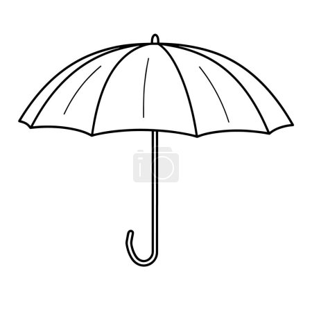 Photo for Vector illustration of a minimalist umbrella outline icon, perfect for weather. - Royalty Free Image
