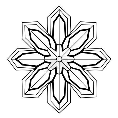 Photo for Elegant outline vector of a snowflake symbol. - Royalty Free Image