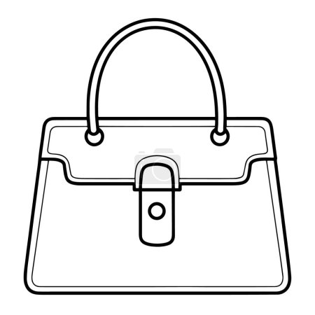 Vektor-Illustration eines Handtaschensymbols, ideal für Accessoire-Projekte.