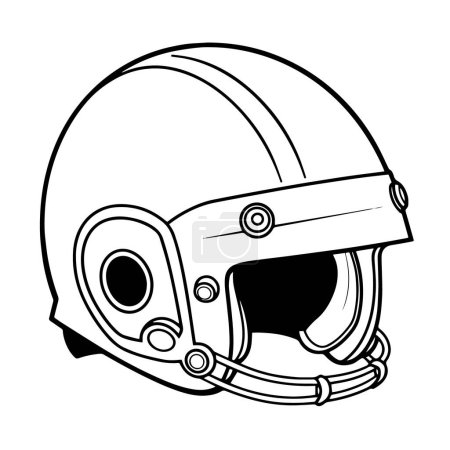 Illustration for Minimalist helmet icon in vector format. - Royalty Free Image