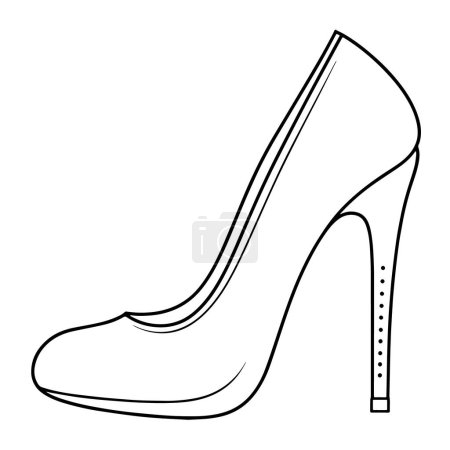 Photo for Minimalist high heel icon in vector format. - Royalty Free Image