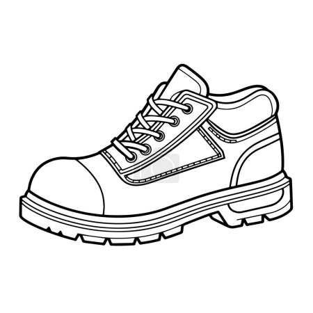 Icono de zapato de seguridad minimalista en formato vectorial.