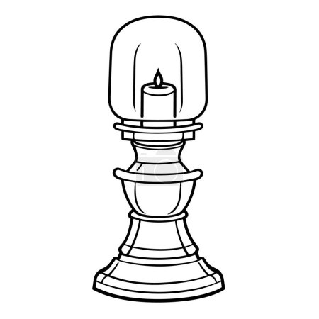 Minimalist lamp icon in vector format.