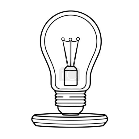 Minimalist lamp icon in vector format.