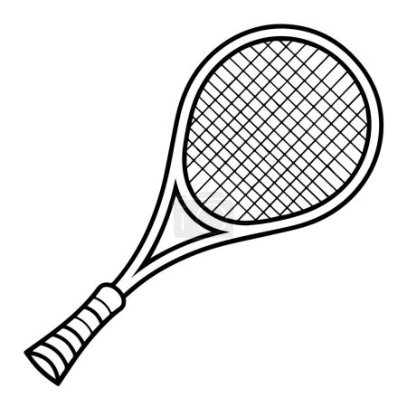 Illustration for Sporting equipment symbol. Clean line art design element. - Royalty Free Image