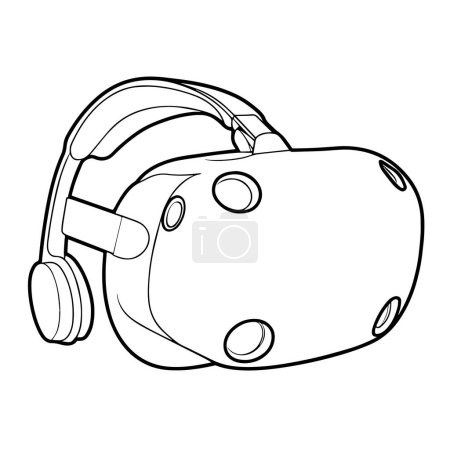 Téléchargez les illustrations : Vecteur d'icônes VR polyvalent, parfait pour les projets technologiques. Expérience futuriste. - en licence libre de droit