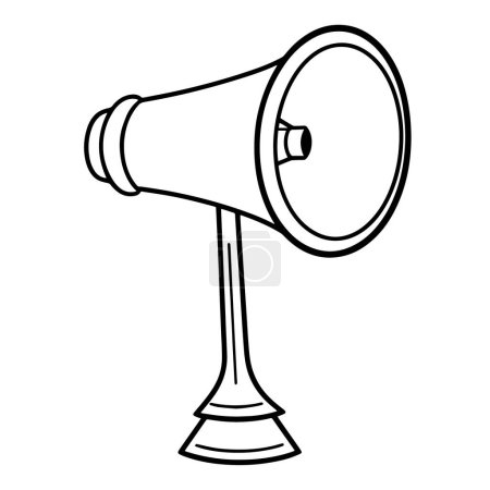 Versatile loudspeaker megaphone icon vector, ideal for communication-themed projects. Clear and bold.