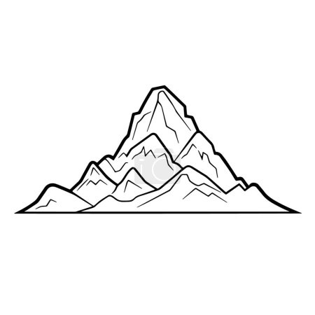 Photo for Simplified illustration of a large mountain in vector. - Royalty Free Image