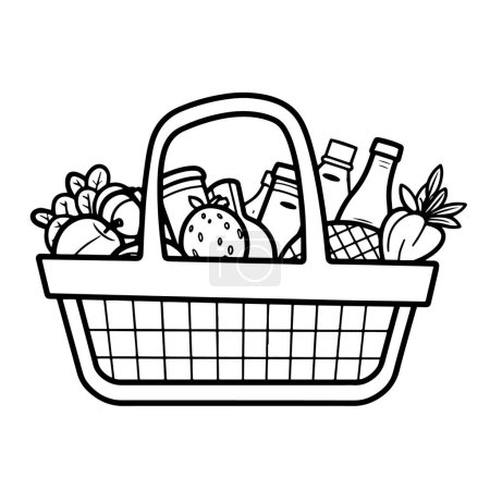 Simplified illustration of a shopping basket for buyers.
