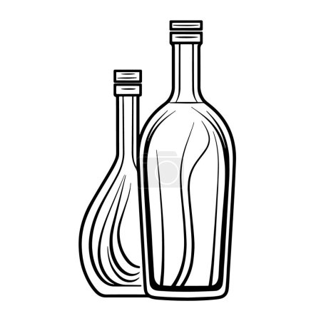 Photo for Simplified illustration of a liquor bottle. - Royalty Free Image