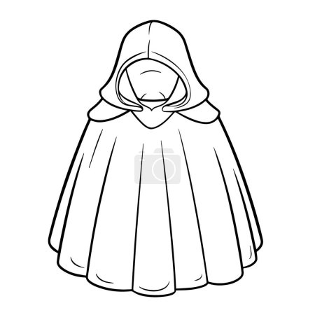 Versatile vector illustration of cloak outline icon.