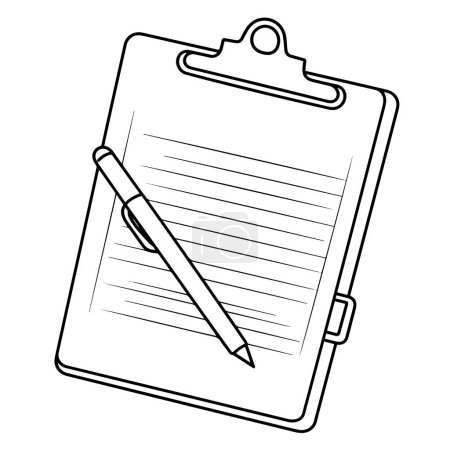 Vector illustration of a minimalist questionnaire outline.
