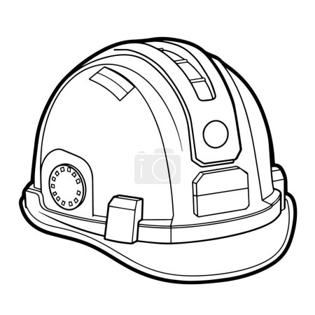 Safety cap outline vector, essential for safety and precautionary visuals.