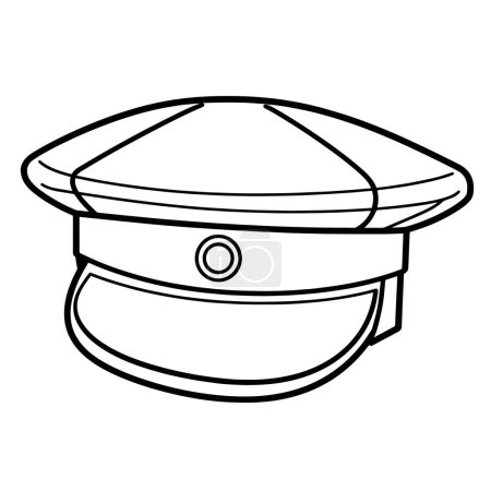 Simplified postman cap illustration for various digital and print applications.