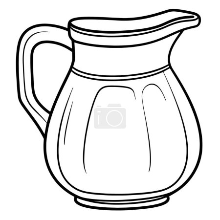 Simplified illustration of a potter's jug for versatile usage in digital and print projects.