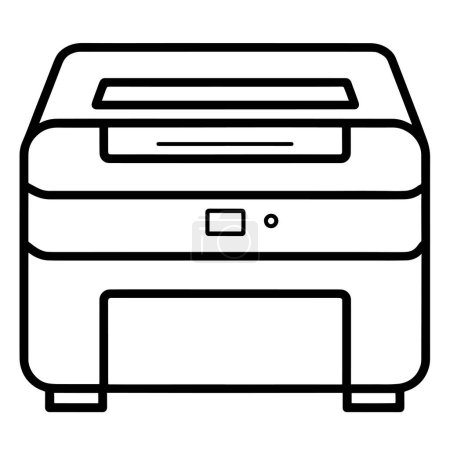 Illustration d'imprimante simplifiée pour diverses applications numériques et d'impression.